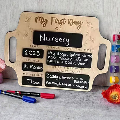 Back To School Photo Board First Day Of School School Sign Chalk Board