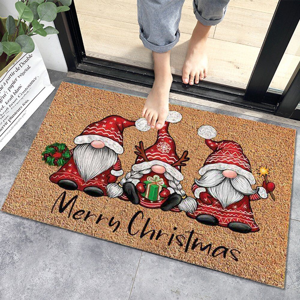 Natural Coir Welcome Mats Indoor Outdoor Non-Slip Christmas Door Mat 60 x 40cm