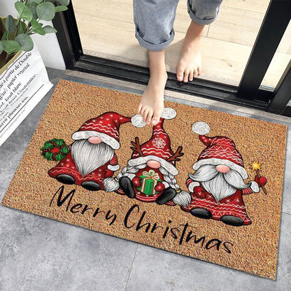 Natural Coir Welcome Mats Indoor Outdoor Non-Slip Christmas Door Mat 60 x 40cm
