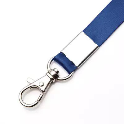 Neck Strap ID Badge Card Key Holder Clip Ring Name Tag Lanyard Blue