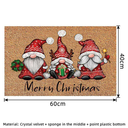 Natural Coir Welcome Mats Indoor Outdoor Non-Slip Christmas Door Mat 60 x 40cm