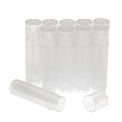 50x Transparent Lipstick Container Empty Lip Balm Tubes 5g DIY
