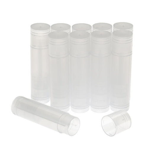 50x Transparent Lipstick Container Empty Lip Balm Tubes 5g DIY