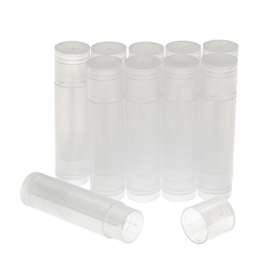 50x Transparent Lipstick Container Empty Lip Balm Tubes 5g DIY