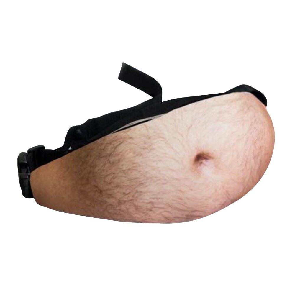 Belt Bum Bag Leather Dad Bod Waist Hairy Beer Fanny Pack Pouch Fat Belly