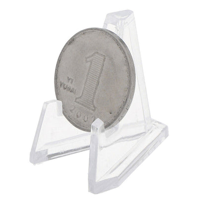 40x Coin Display Holder Plastic Badge Medal Collectable Easel Storage Stand