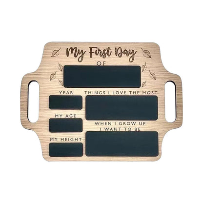 Back To School Photo Board First Day Of School School Sign Chalk Board