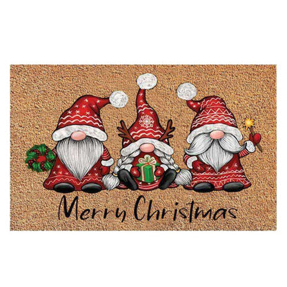 Natural Coir Welcome Mats Indoor Outdoor Non-Slip Christmas Door Mat 60 x 40cm