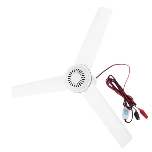 3 Blade Caravan Camping Portable 12V Ceiling Fan Solar Power 0.7AMP