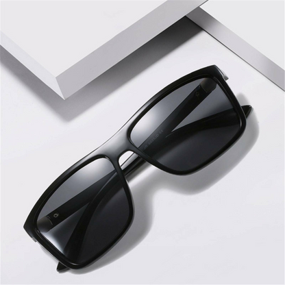 Polarized Sunglasses New Black Square Frame Driving Mens Designer Retro Eyewear