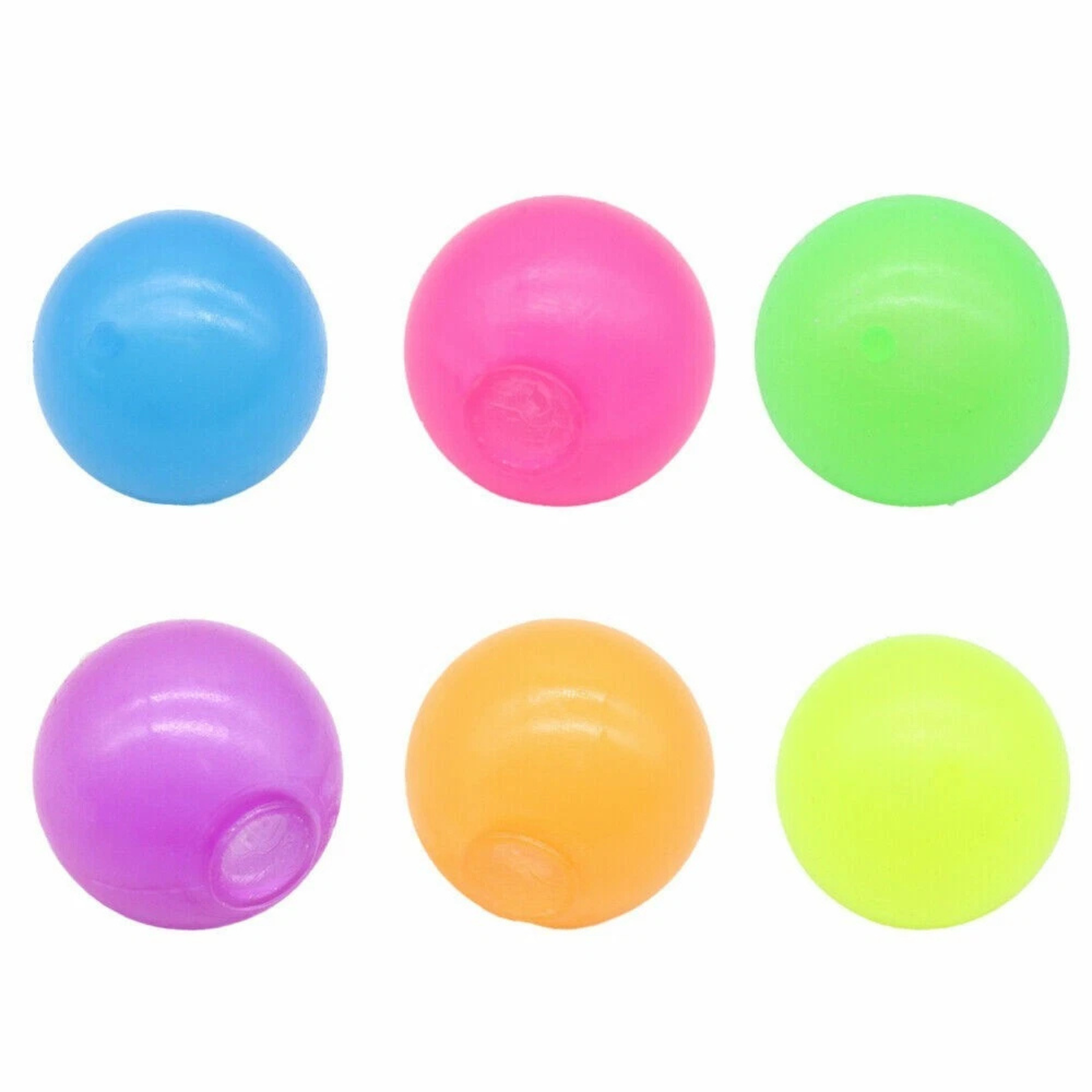 Glow in The Dark Sticky Ceiling Balls Stress Relief Toys Fun 12X