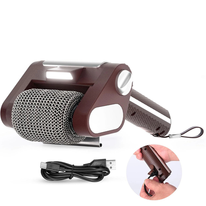 Stainless Steel BBQ Cleaner Brush Rechargeable Deep Cleaning Tool Brown