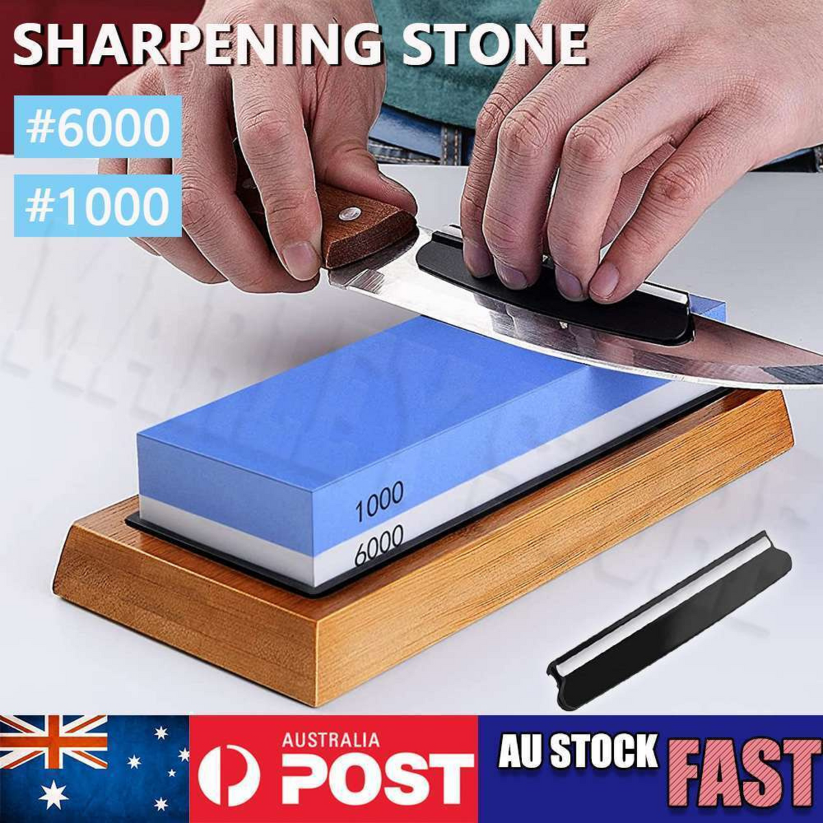 Sharpening Stone Dual Whetstone 1000/6000 Grit Water Wet Stone Sharpener