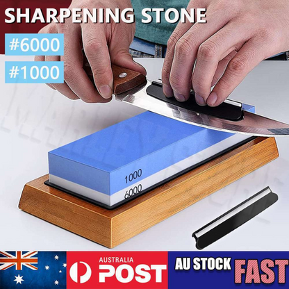 Sharpening Stone Dual Whetstone 1000/6000 Grit Water Wet Stone Sharpener