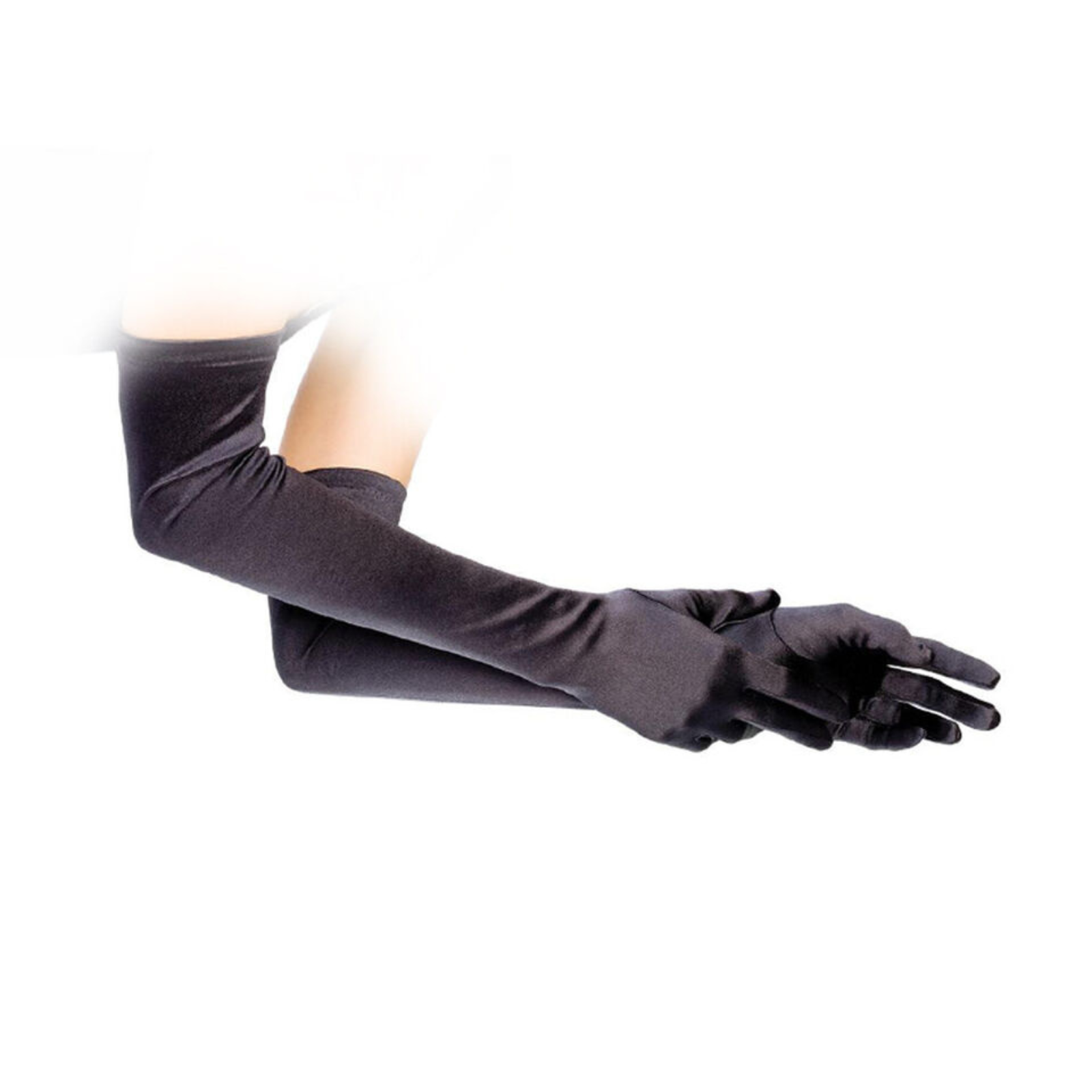 Black Womens Glove Prom Wedding Ladies Long Satin Gloves Opera Costume