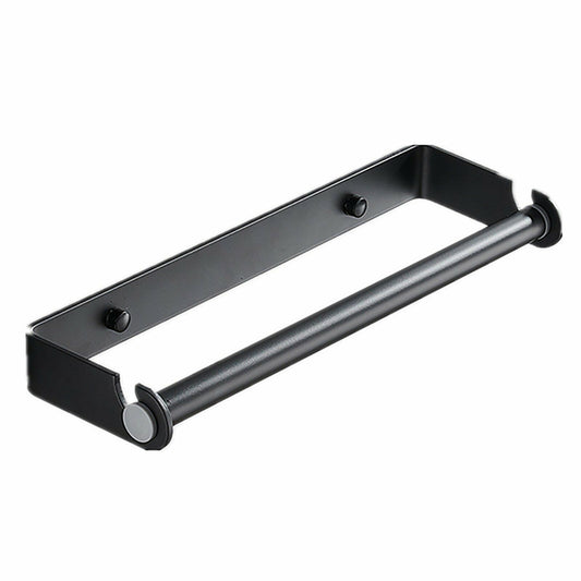Aluminum Wall Mount Rack Bathroom Paper Towel Holder Black