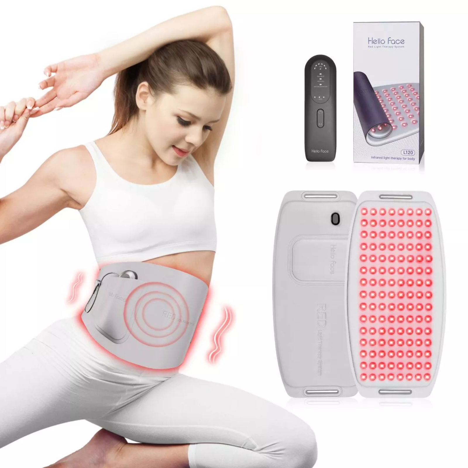 Infrared Light Therapy Waist Wrap Pad Belt LED Red Near Relief 660nm+850nm