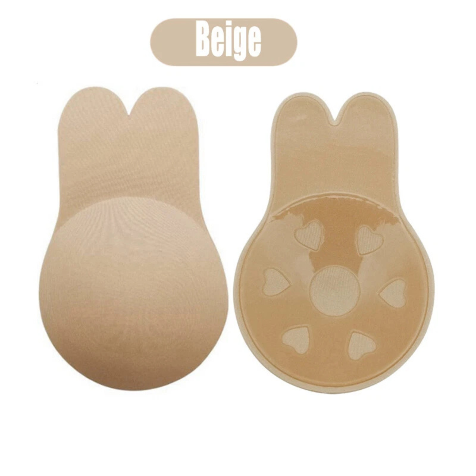 Beige Invisible Rabbit Silicone Bra Strapless Self-Adhesive Push-Up