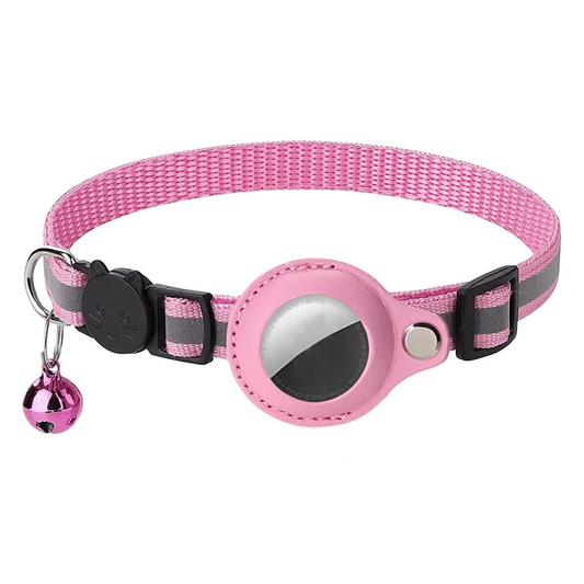 Pet Collar Pink Air Tag GPS Anti-lost Apple AirTag Cat Dog Collar For Tracking