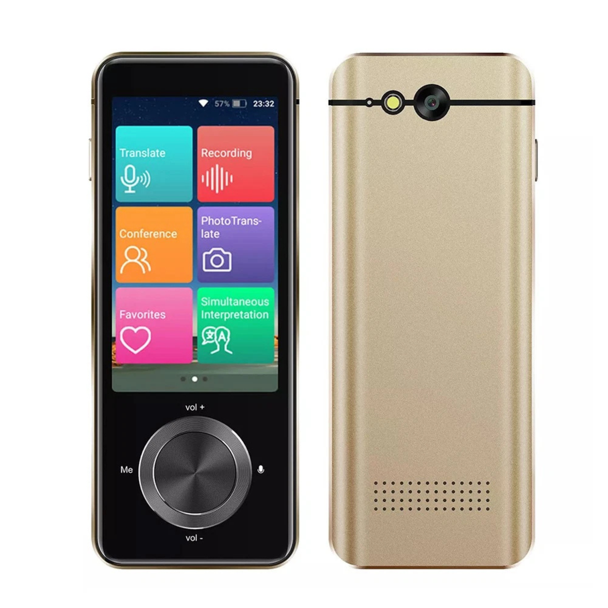 Gold Smart Translator WiFi Two Way Voice Device Supporting 137 Languages