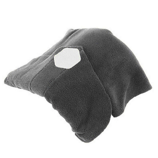 Portable Neck Collar Brace Grey Travel Wrap Pillow Sitting Nap Soft Support