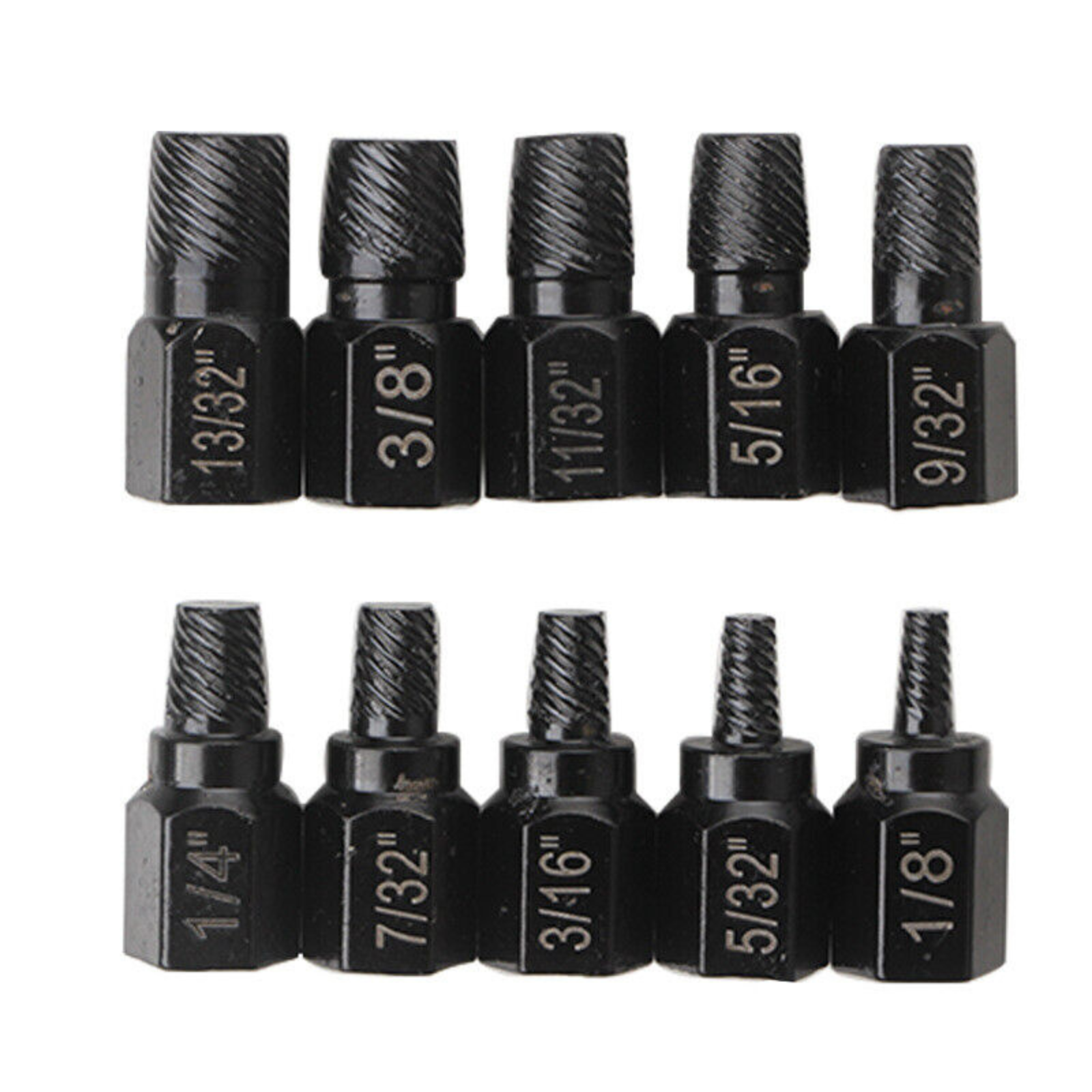 Bolt Remover Kit Easy Out Broken Bolt 10PCS Heavy-Duty Damaged Screw Extractor