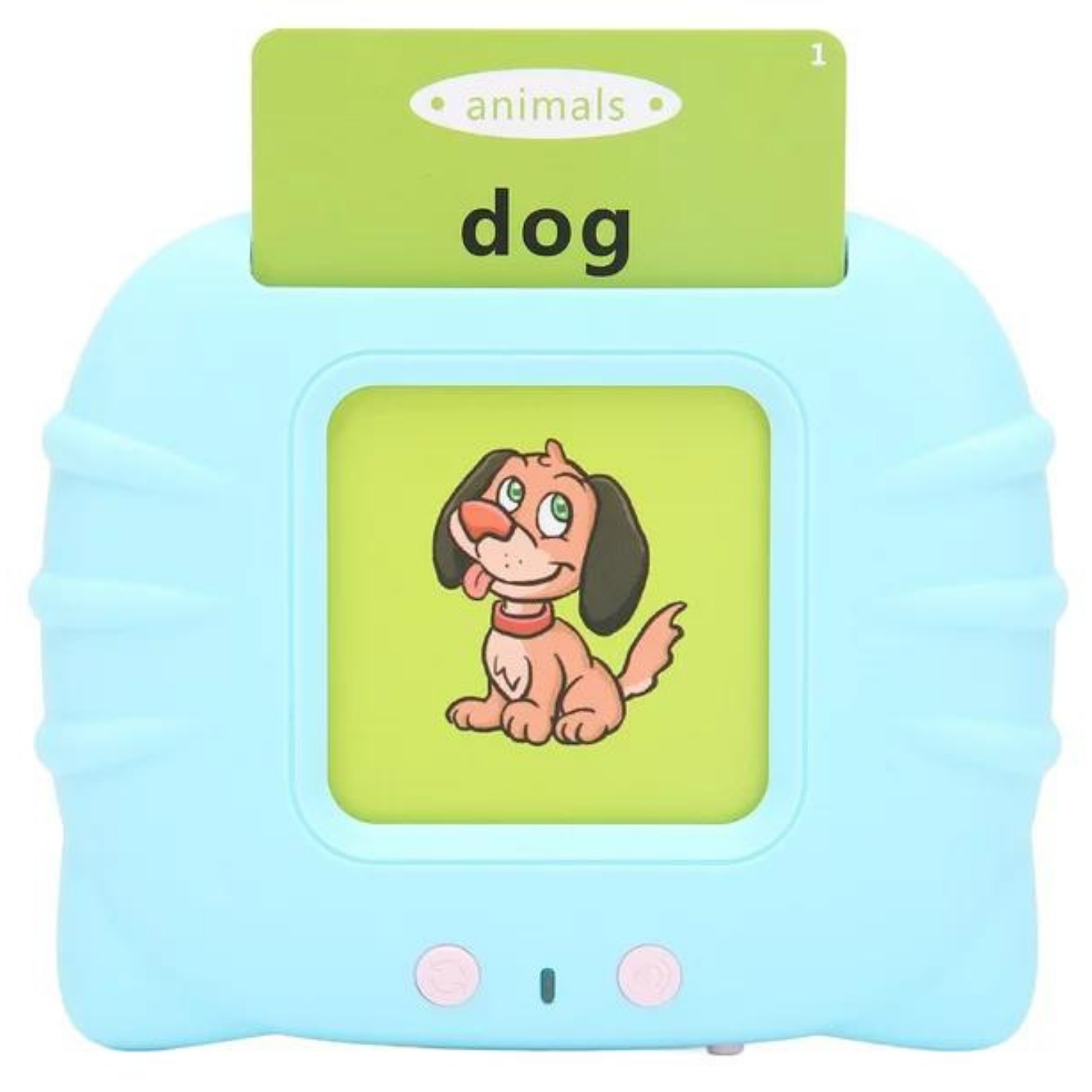 Toddlers Preschool Words Learning Talking  Flash Cards Toy Blue