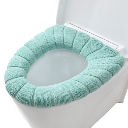 Warmer Washable Mat Cover Pad Green Soft Bathroom Closestool Toilet Seat