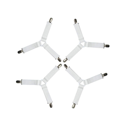 Suspender Straps Mattress Holder 4PCS Triangle Bed Sheet Grippers Clips