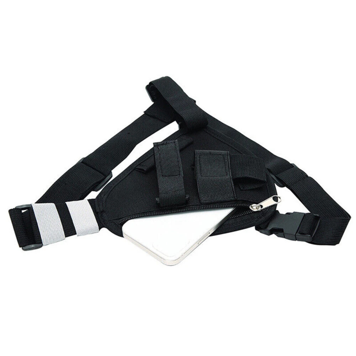 Radio Harness Bag Front Pack Pouch Holster Black Outdoor Travel Gear