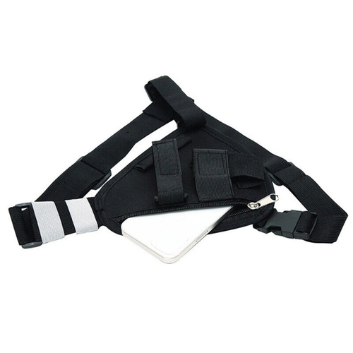 Radio Harness Bag Front Pack Pouch Holster Black Outdoor Travel Gear