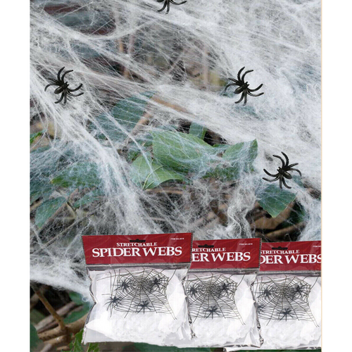 Halloween Party Ghost 5 Packs Stretchable Spider Web Spooky  House Deco