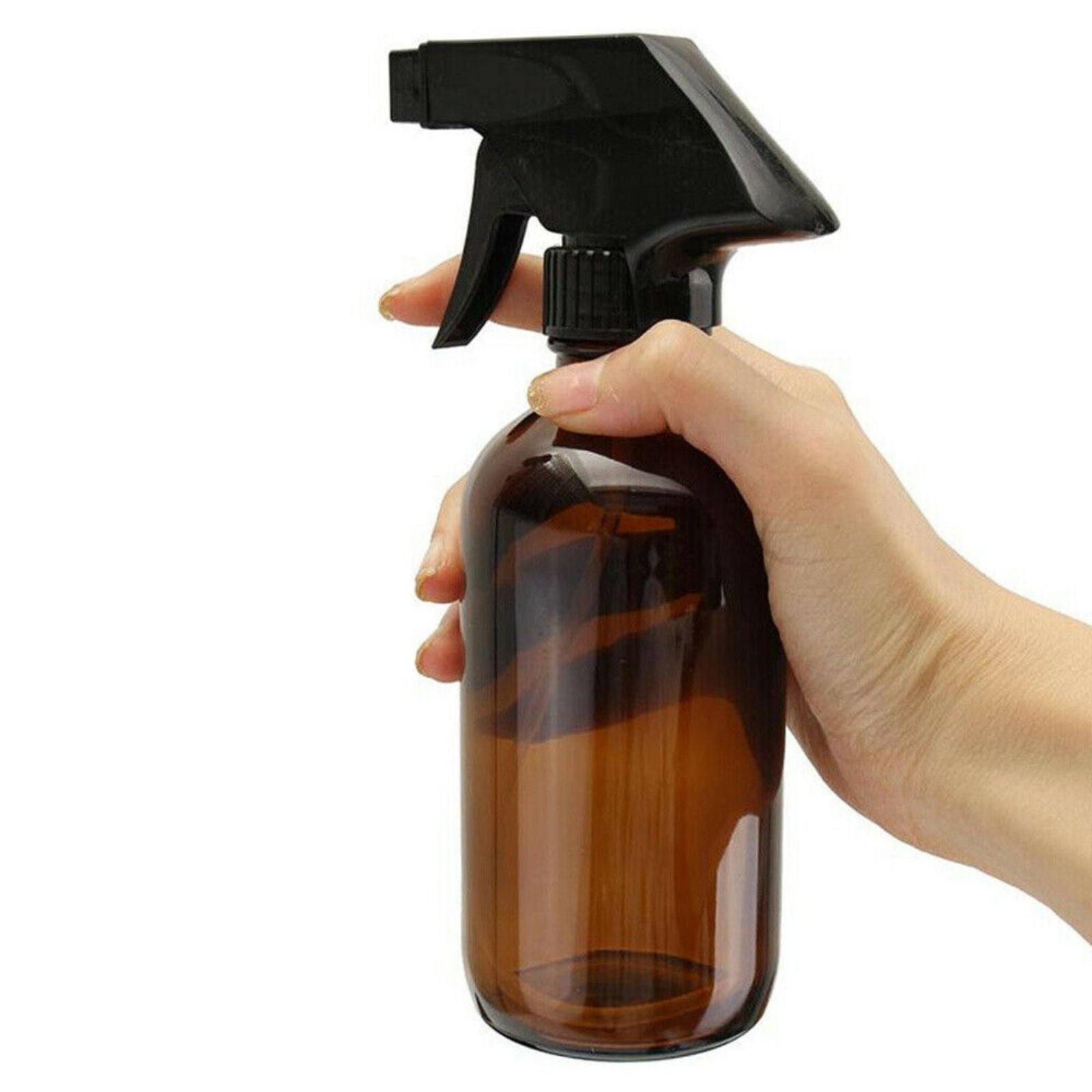 Refillable Container Essential Oil Glass Spray Bottle Amber Round 250ml