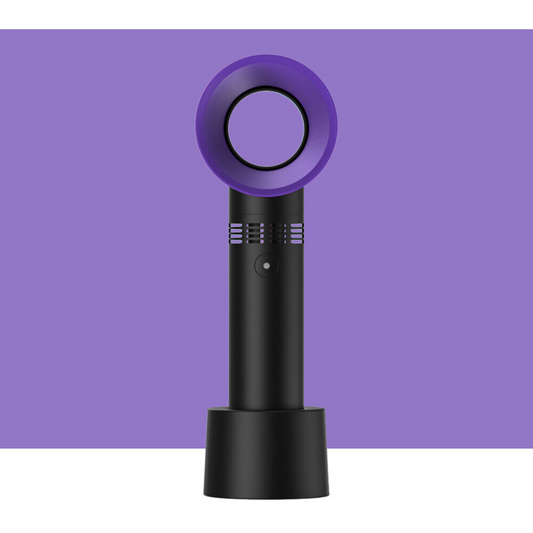 Hand Held Cooler Fan USB Portable Bladeless No Leaf Handy Summer Fan