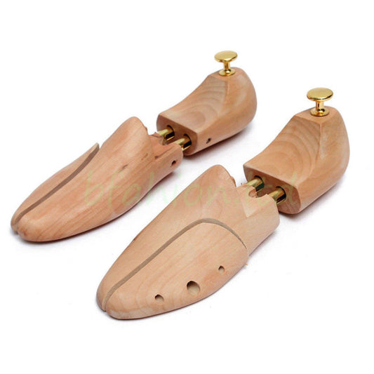 Wooden Shoe Tree Shaper UK 7-8/EU 41-42  Men Women Adjustable Cedar Stretcher