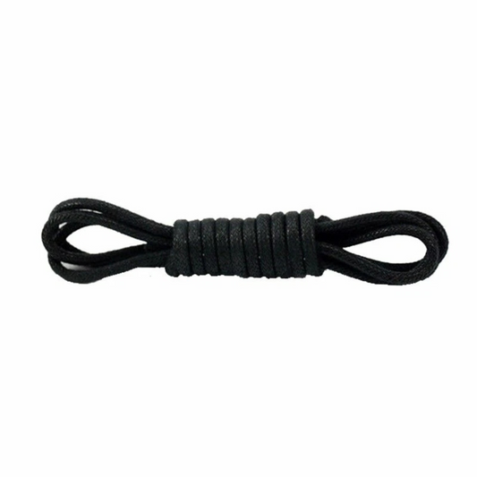 Unisex Leather Dress Boots Premium Cotton Round 2.5mm Waxed Shoelaces Black 80cm