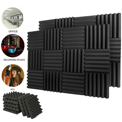 Acoustic Foam Studio Sound Absorption Wall Panel Noise Reduction Set 24x