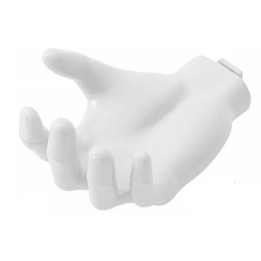 Storage Holder Adhesive Hand Shape Resin Wall Mounted Soap Holder Rack White