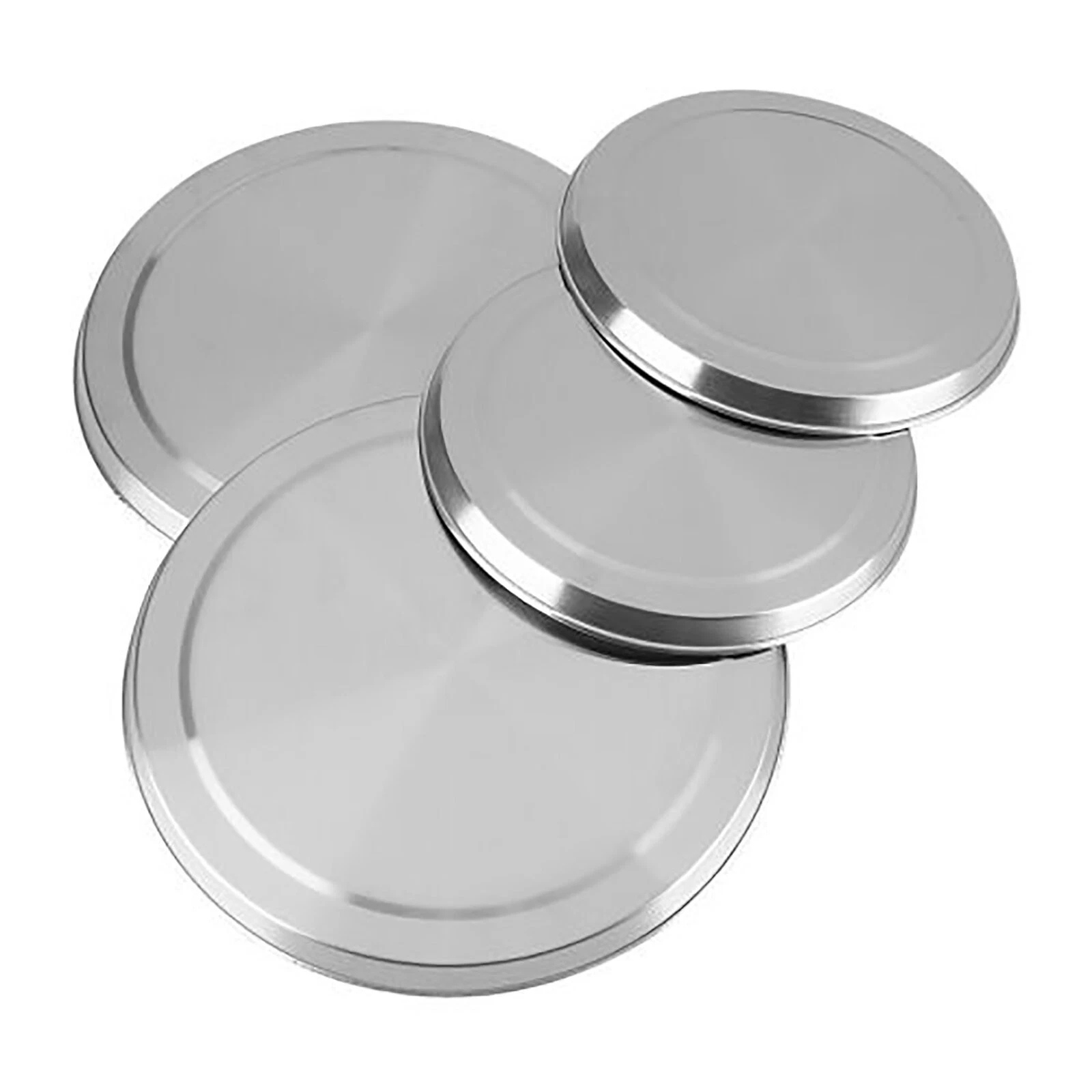 Electric Stove Burner Covers 4Pcs Round Stainless Steel Plates