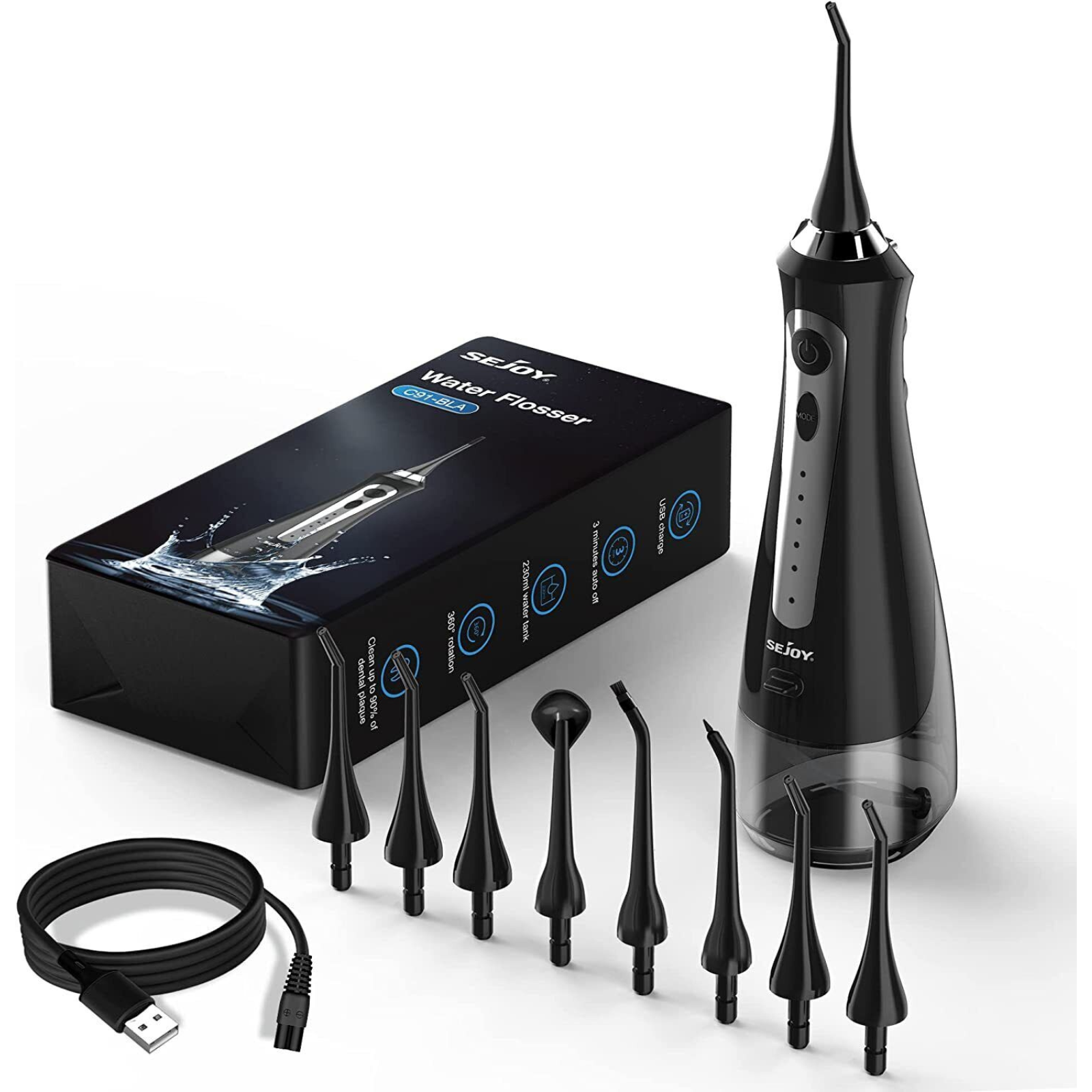 Dental Oral Irrigator Floss Water Cordless Water Pick Teeth Cleaner