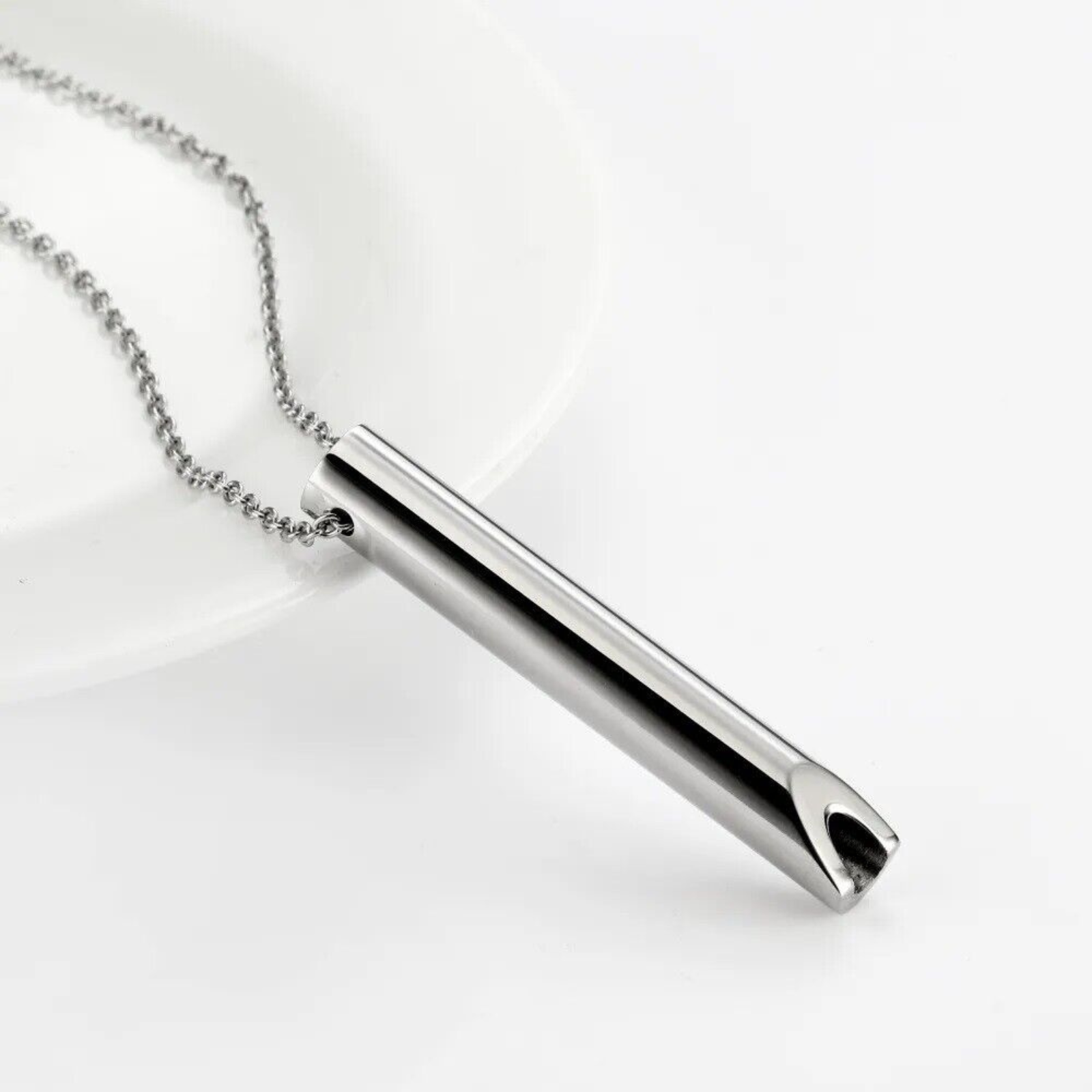 Silver Breathlace Necklace Quit Smoking Anxiety Breathing Necklace Stress Relief