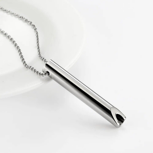 Silver Breathlace Necklace Quit Smoking Anxiety Breathing Necklace Stress Relief