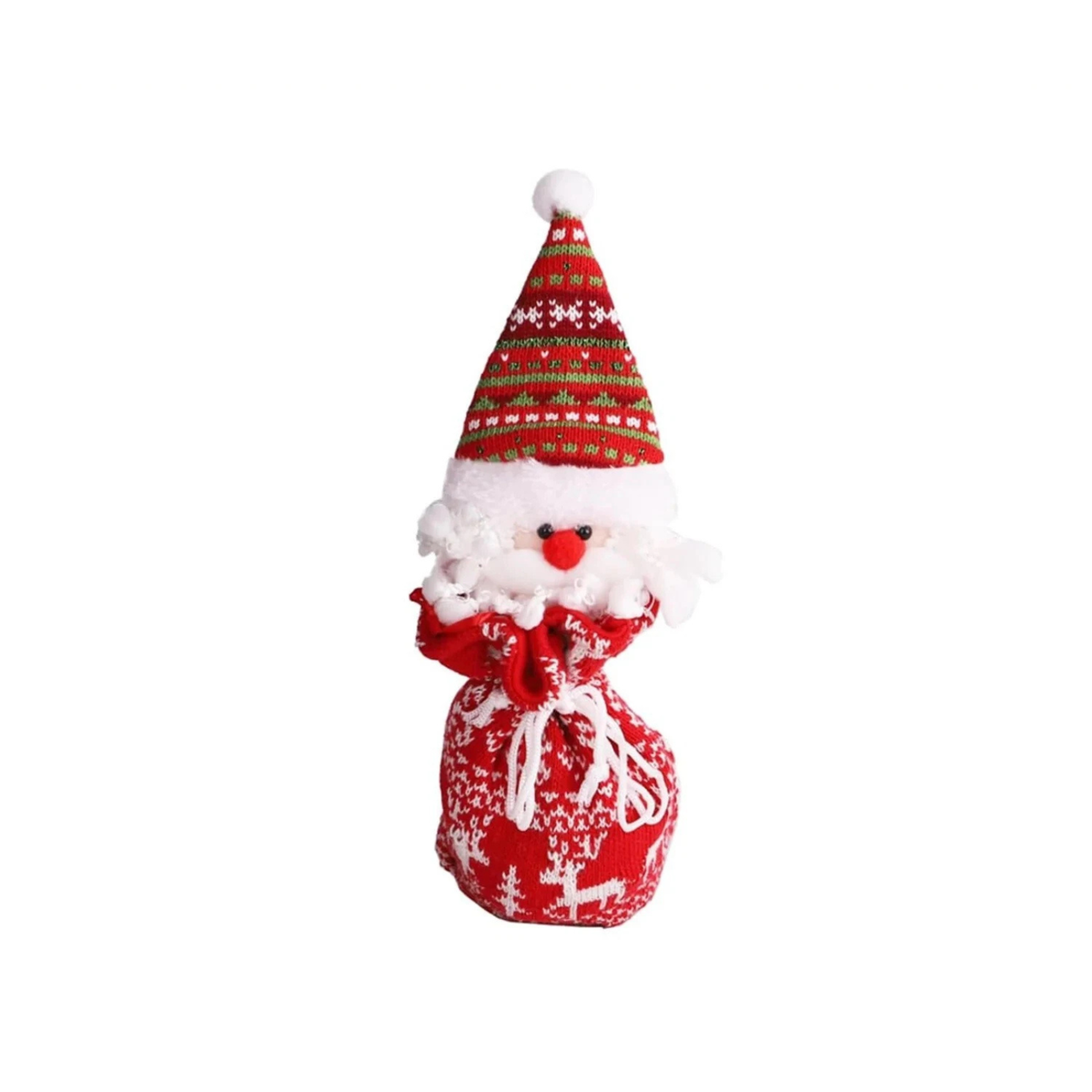 Santa Claus Christmas Decorations Candy Gift Bag Plush Doll Ornament