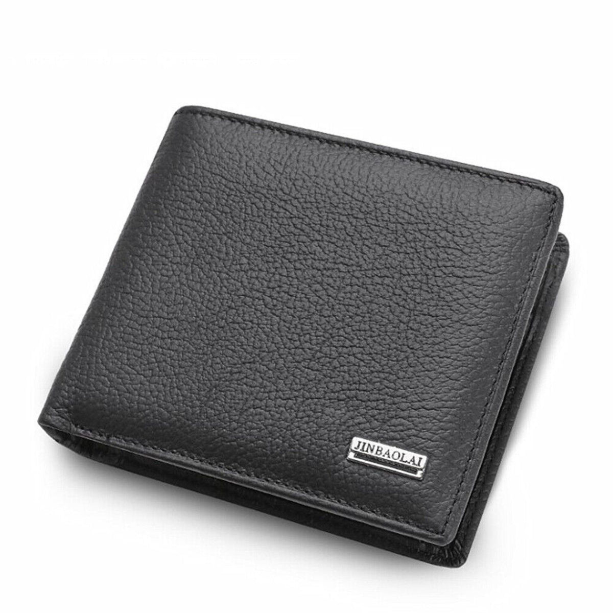 Coin Purse Wallet Genuine Mens Leather Wallet Multiple Card Slots Cowhide Black
