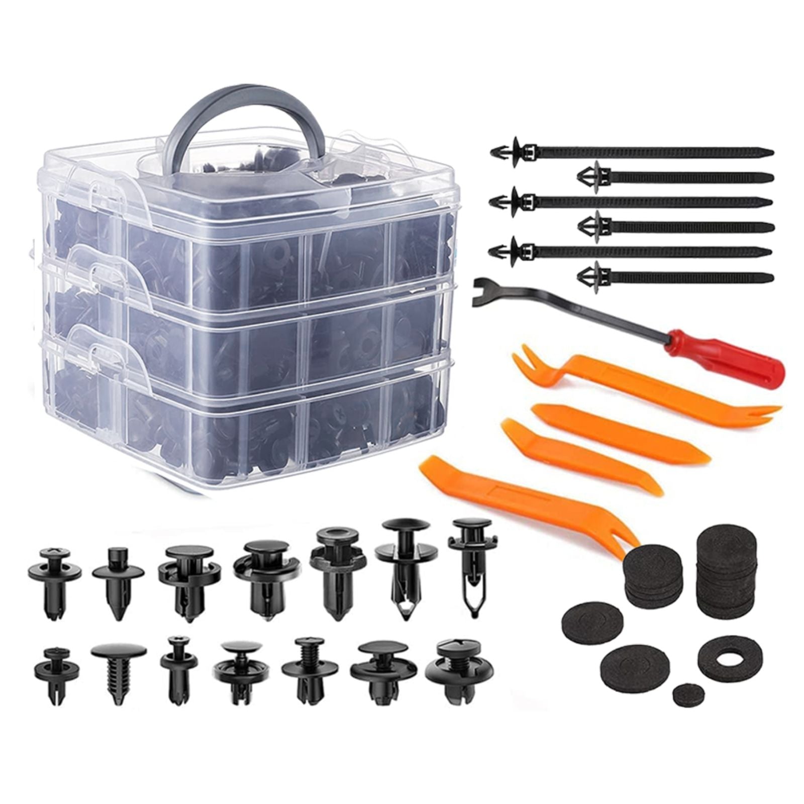 Auto Panel Bumper Rivet Retainer 731pcs Car Trim Body Clips Kit Plastic Fastener