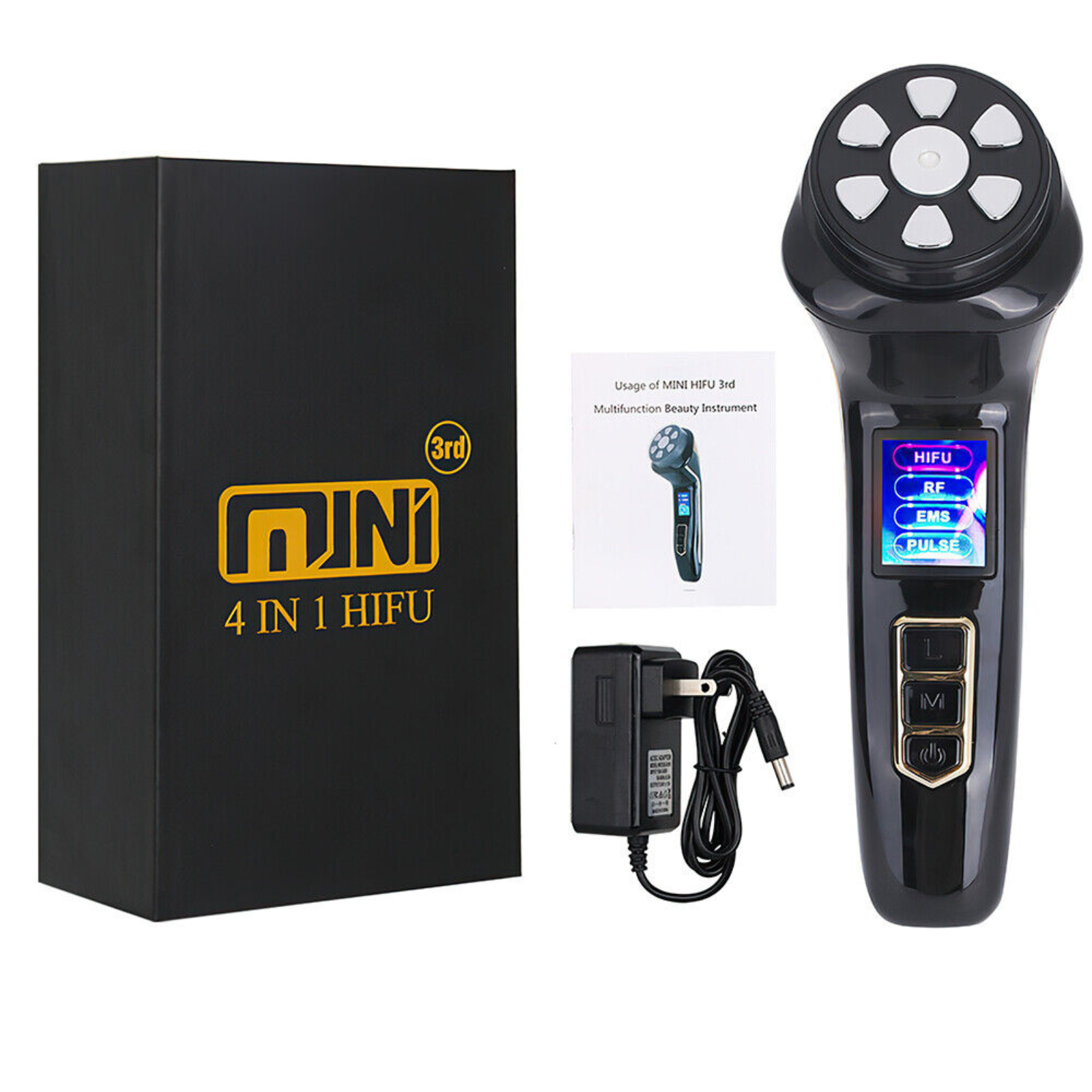 Facial Machine Tightening Mini HIFU RF Ultrasonic EMS Facial Lift Skin Wrinkle