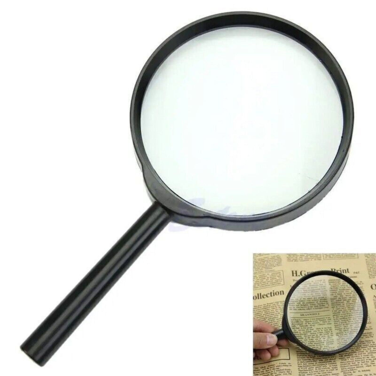 Handheld Magnifier Optical Clarity Loupe Reading 10cm Large Magnifying Glass