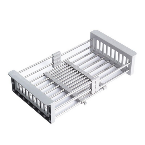 Kitchen Organizer Basket Dish Drying Rack Stainless Steel Storage Sink Drain