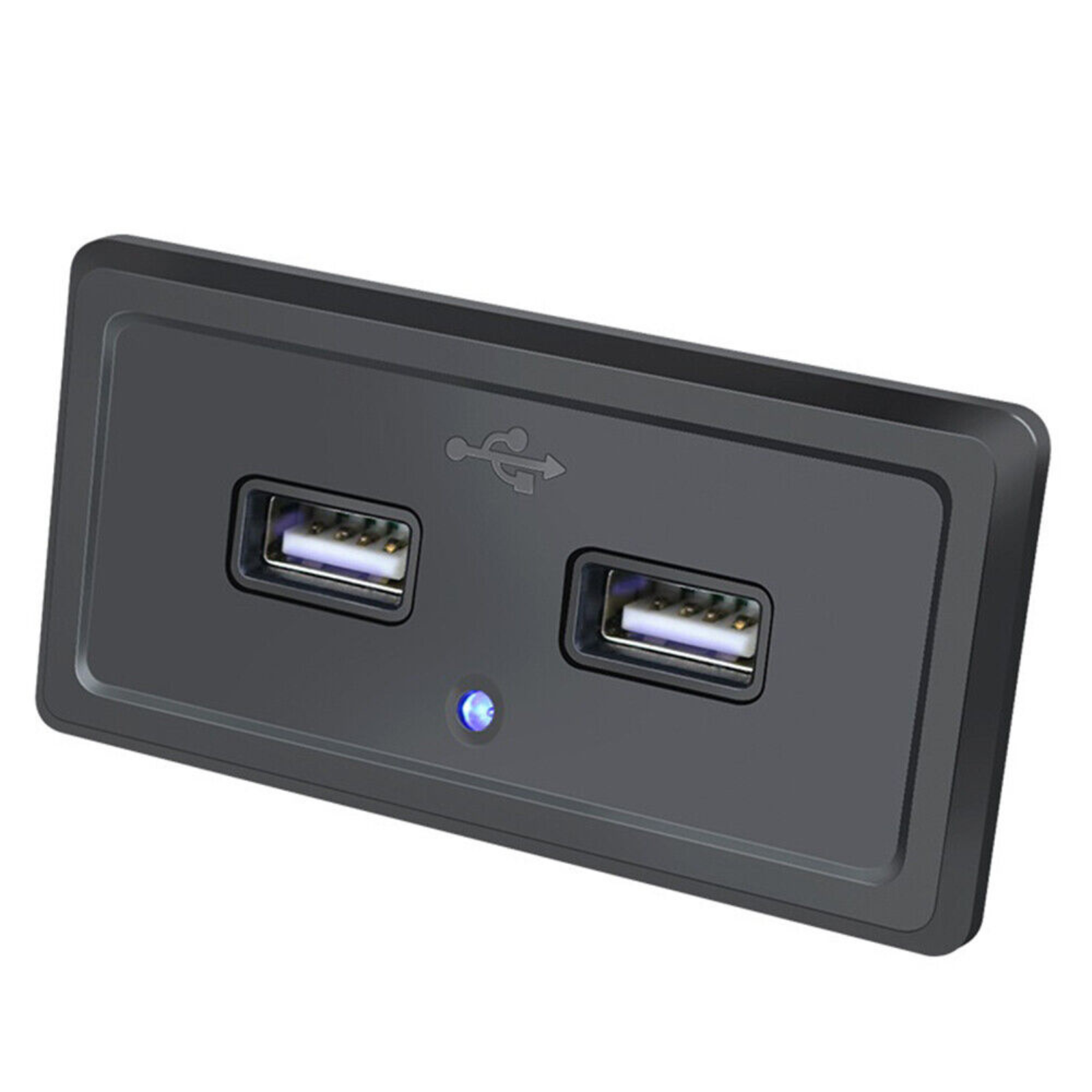 Socket Power Outlet 3.1A Dual USB Fast Charger Panel 12V Motorcycle Car RV