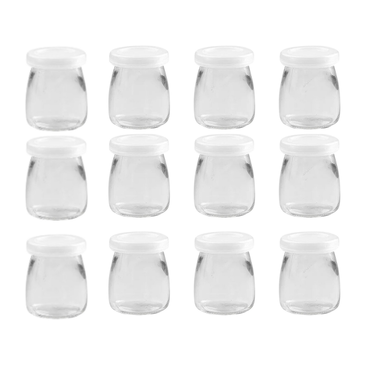 Milk Parfait +Lids Jars Bottle Glass Pudding Jars Glass for Yogurt Milk 200ML